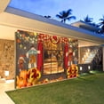thumbnail image 4 of Fall Garage Door Decorations, Thanksgiving Sunflowers Pumpkin Covered with Falling Leaves Garage Door Cover Hanging Backdrop Mural Garage Door Banner for Holiday Party Outdoor Indoor, 4 of 6