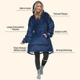 thumbnail image 3 of Catalonia Oversized Wearable Blanket Hoodie Sweatshirt, Comfortable Sherpa Lounging Pullover for Adults Men Women Teenagers Wife Girlfriend Gift, 3 of 7