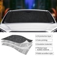 thumbnail image 5 of Bingfone Black Glitter Car Windshield Sun Shade Protector Keep Your Vehicle Cool Sun Shield Visor Cover Foldable For Car Truck Suv-Medium, 5 of 9