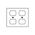 thumbnail image 2 of SUNLITE Almond E212IA 2 Gang Duplex Receptacle Plate, 2 of 2