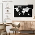 thumbnail image 4 of Elephant Stock Black And White Map Wall Art - Horizontal Canvas Wall Art - Living Room Wall Decor - Map Canvas - Black And White Decor - 24" x 16", 4 of 4