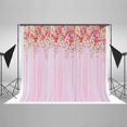 thumbnail image 1 of BSDHOME Polyester 7x5ft Fond de Photographie Fond de Rideau Rose Fond de Fleur Rouge pour Studio Photo de Mariage, 1 of 4