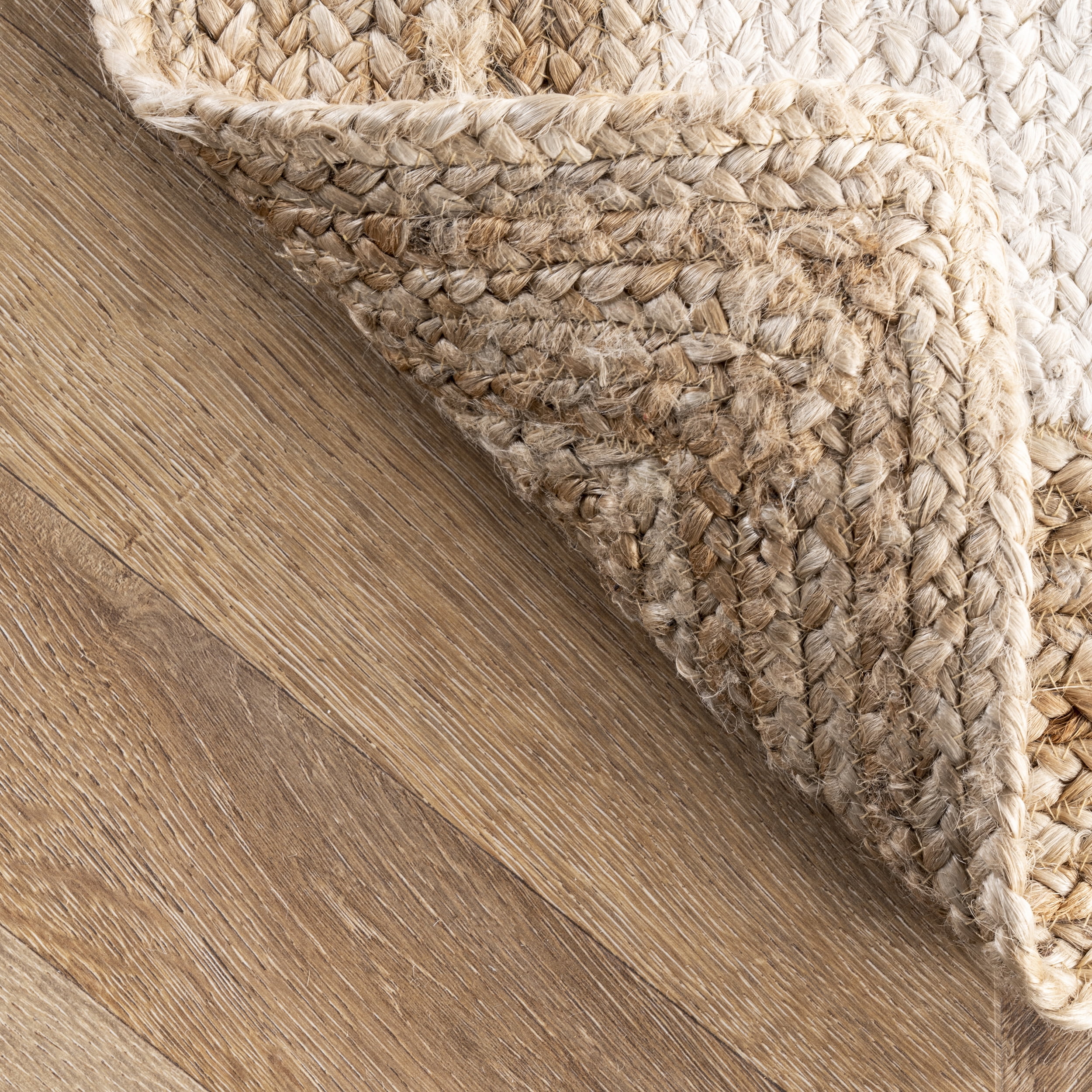 nuLOOM Eleonora Casual Jute White 2' 6" x 6' Farmhouse Runner Rug