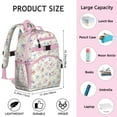 thumbnail image 6 of Durable and spacious floral student backpack, lightweight, waterproof, multiple compartments, ideal for students or birthday gifts., 6 of 6