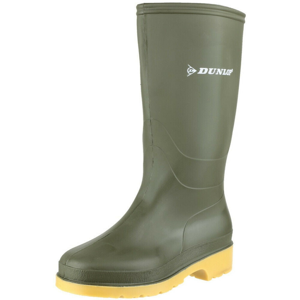 dunlop green rubber boots