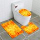 thumbnail image 1 of ABPHQTO Erupción volcán textura de lava caliente Juego de alfombras de baño de 3 piezas Alfombra de baño Alfombra de contorno y tapa de inodoro, 1 of 2