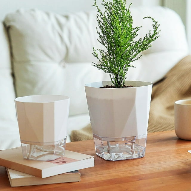 Self Watering Flower Automatic Flowerpot Planters By Material Garden Planter Rope Indoor Convenient Stable For House Planting Tool Supply Dark Gray/M