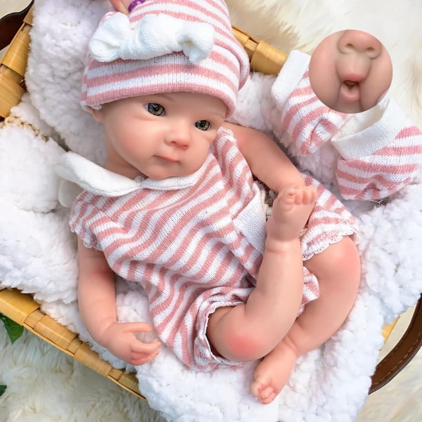 Muñeca Bebé Reborn Yokyyi de Silicona Completa 33 cm Realista Niña