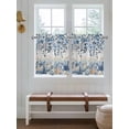 thumbnail image 2 of Blue Coastal Starfish 2 Panel Kitchen Curtains for Small Windows, Beach Nautical Shell Eucalyptus Vintage Bathroom Tier Curtain, Short Window Treatment for Bedroom/Living Room 55"x24", 2 of 6