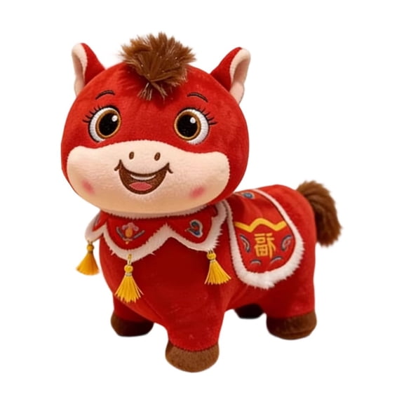 Sad Horse, Crying Horse, Year of 2026 Plush, Red Smiling/Crying Spring Festival Ideal for Home Tabletop Decor