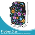 thumbnail image 7 of COEQINE Crutch Accessories Pouch Walking Stick Bag Hippie Flower Leaf Forearm Crutch Bag, Mobility Aid Bag, Large Capacity, Lightweight, for Forearm & Elbow Crutches, 7 of 7