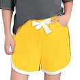 thumbnail image 1 of LNMQLPDBS Basketball Shorts Youth Ruffle Shorts Seamless Shorts Gym Shorts Lifting Shorts Pink Ruffle Toddler Boys Clothes, Yellow 6-7 Years, 1 of 4