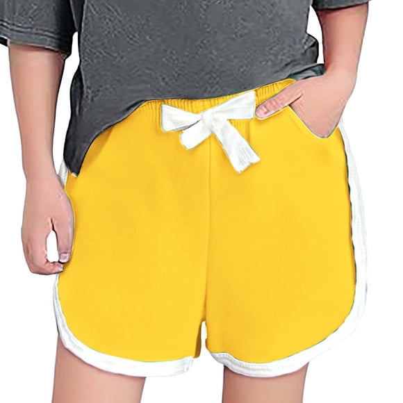 HIPYLO Boys Gym Shorts White Ruffle Shorts Under Shorts for Dresses Casual Shorts Hot Shorts Baby Boy Clothes 18-24 Months Toddler 3t Boys Clothes, Yellow 4-5 Years