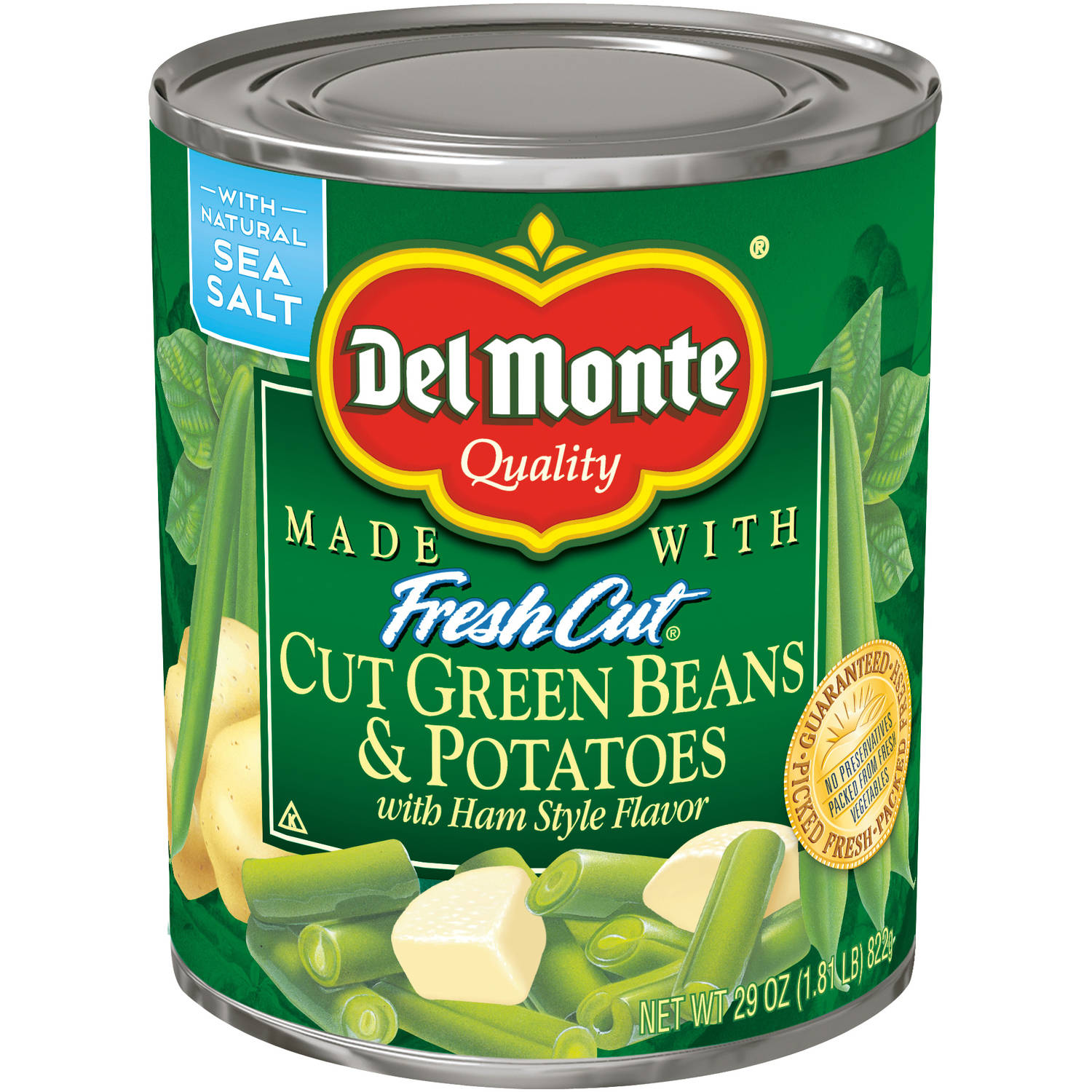 Del Monte 50 Less Sodium Cut Green Beans, 14.5 oz