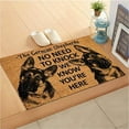 TERGAYEE The German Shepherds Door Mat,We Know You are Here Dogs Door