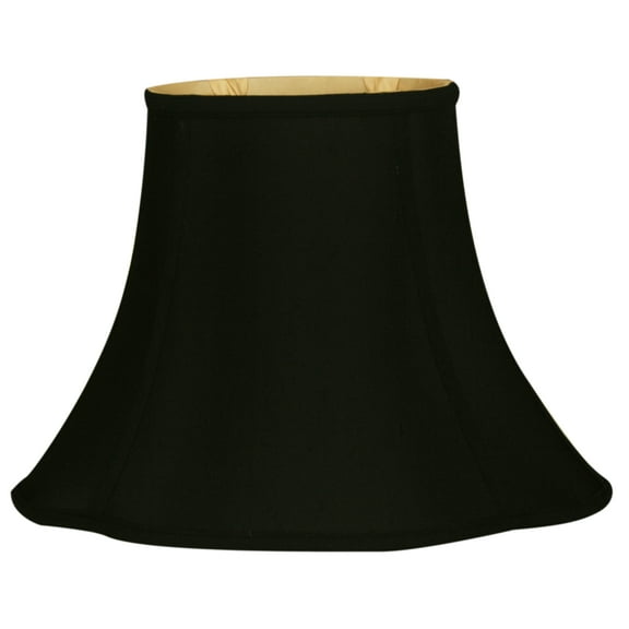 Royal Designs 18" Fancy Oval Lamp Shade Black with Gold Lining