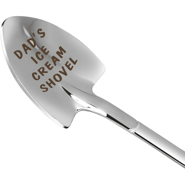 Gifts for Dad from Daughter Son. Gifts for Dad Stocking Stuffers Ice Cream Spoon Scoop for Ice Cream Lovers, Dad Christmas Gifts for dad Men Funny Engraved Stainless Steel Spoon Shovel