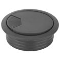 thumbnail image 2 of Organizador de cables redondo mejorado de 20 piezas para escritorio y mesa, cubierta con orificios para ojales, kit de gestión de cables negro duradero y elegante, 2 of 8