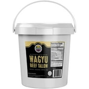 Wagyu Beef Tallow | Premium Rendered Tallow | 1.5 lb. Tub | Corn-Fed Cows | GMO Free | Great for All Cooking Needs