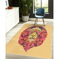thumbnail image 4 of Zoo Decorative Rug, Colorful Animals Geometric Diamond Face Lions Mane Safari Wildlife Theme Image, Quality Carpet for Bedroom Dorm and Living Room, 6 Sizes, Peach Coral, by Ambesonne, 4 of 4