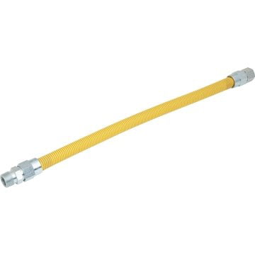 3/4" 1M DORMONT FLEXIBLE YELLOW GAS CONNECTOR HOSE C/W FITTINGS 1000mm 