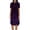 Purple, variant on Feancey Velvet Shirt Dress for Women Lapel Button Down Short Sleeve Midi Dresses Summer Casual Loose Velour Dress Solid Color House Dresses Black S