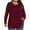 Wine2, variant on fatyb Plus Size Tops for Women Long Sleeve Casual Pleated Tunic Tops Womens Dressy Loose Tee Blouses