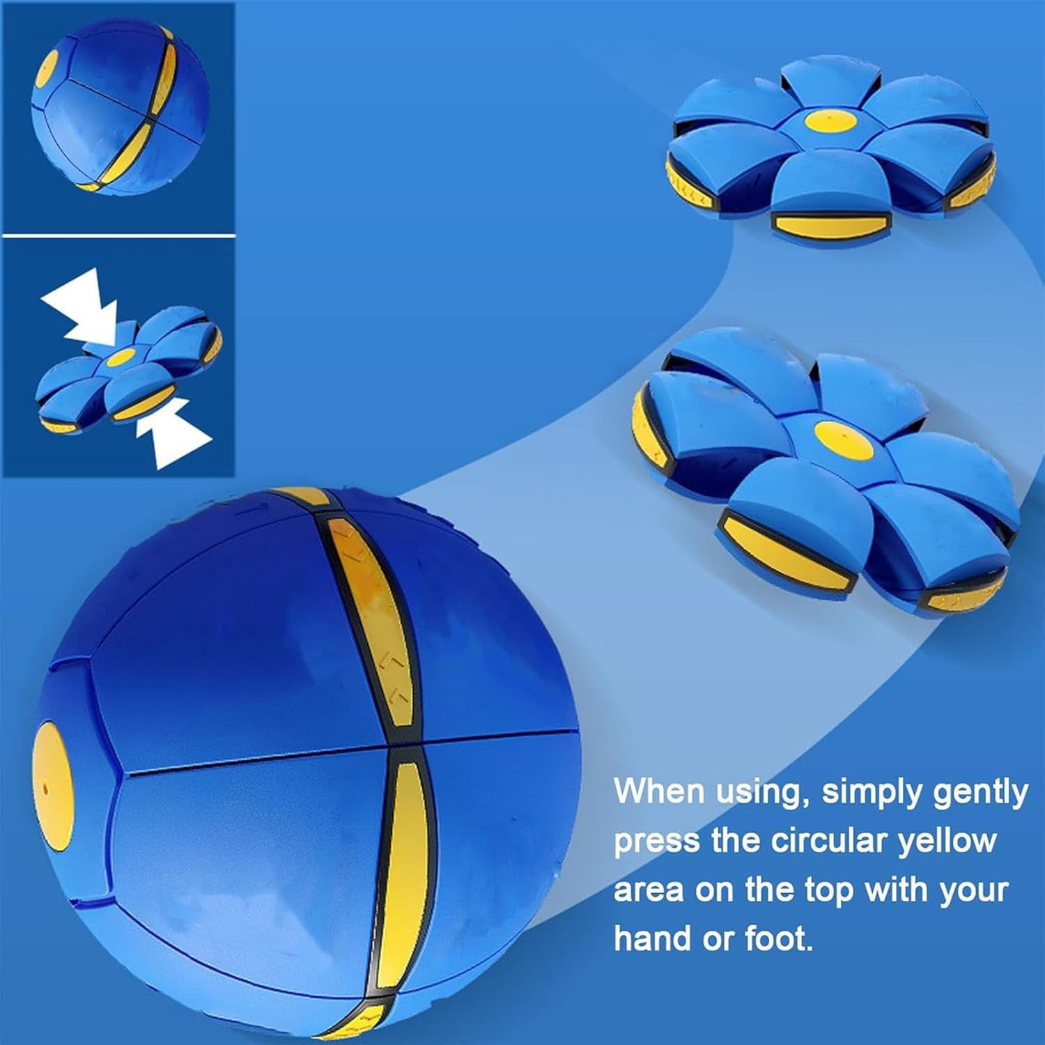 The Doggy Disc Ball,  Dog Toy, Doggie Disc Ball for Small Medium Large Dogs, Doggie Disk Ball with Lights, Portable Pet Toy Doggie Flying Saucer