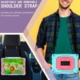 thumbnail image 4 of Dteck iPad 10.2 Case 2021/2020/ 2019, iPad 9th/ 8th/ 7th Generation Case with Pencil Holder, Kickstand with Hand Strap Shoulder Strap,Anti Scratch iPad 9th/ 8th/ 7th Gen Case, Mint+Rose, 4 of 6