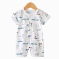 thumbnail image 2 of UAYOTSE Baby Boy 3M 6M 12M Romper Short Sleeve Shirt Type One Piece Jumpsuit Wear,Sizes 6-12 Months, 2 of 4