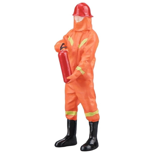 Modelos realistas a escala 1/32 Figuras humanas Adornos de personas diminutas Modelo de personas en miniatura Naranja B
