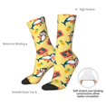 thumbnail image 2 of Yiaed Pineapples Sharks In Hawaiian Print Great elasticity Crew Socks Sports socks for Men and Women, 2 of 5