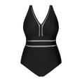 thumbnail image 6 of Women's Plus Size One Piece Swimsuit V Neck Tummy Control Hollow Out Swimwears Bathing Suits, 6 of 9