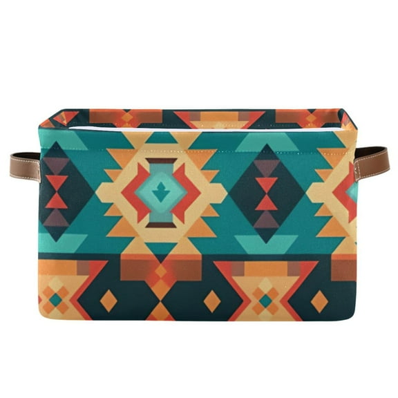 Rustic Pattern Storage Bins Baskets With Handles Storage Box Clothes Organizer Organization Toys