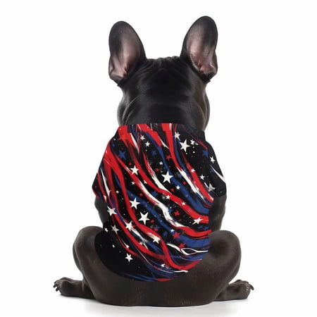 Anmrize American Flag Print Dog Outfit 4th of July Dog Shirt American Flag Costume Patriotic Pet Clothes Independence Day Dog Outfit Summer Vest for Small Medium Large Dogs A14
