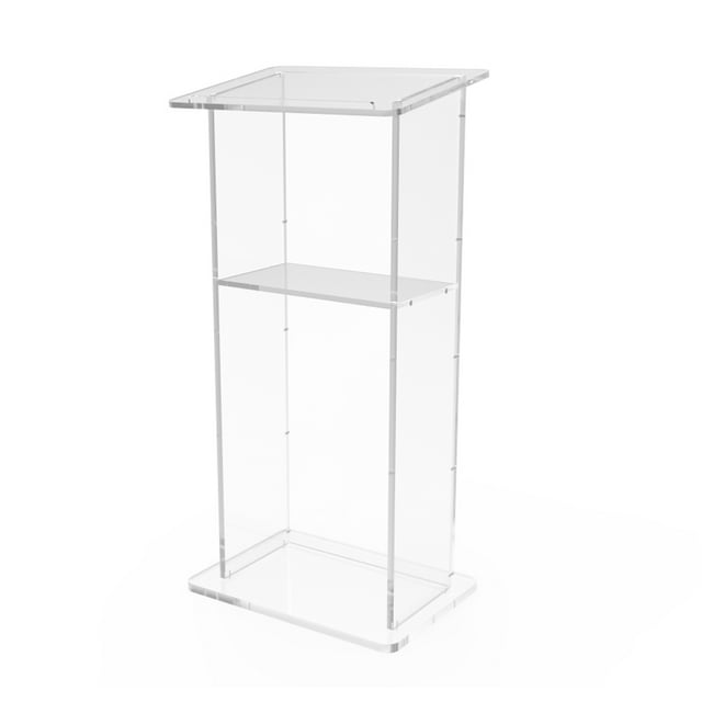 FixtureDisplays® Podium, Plexiglass Acrylic Clear Lectern Pulpit 45" Tall Easy Assembly Required 1803-2