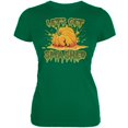 thumbnail image 1 of Halloween Pumpkin Lets Get Smashed Kelly Green Juniors Soft T-Shirt, 1 of 1