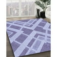 thumbnail image 3 of Ahgly Company Machine Washable Indoor Square Transitional Light Purple Area Rugs, 3' Square, 3 of 7