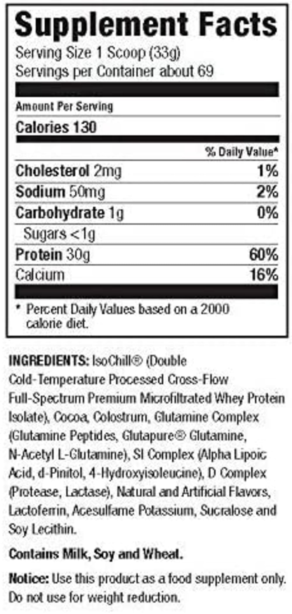 Ultimate Nutrition Iso Sensation 93 with Glutamine ,Whey Protein Isolate Powder-30 Grams of Protein-5lb