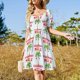 thumbnail image 4 of Mele Kalikimaka - Vestido hawaiano de manga corta para mujer Vestidos de verano para mujer Tendencia de ropa para mujer, 4 of 7