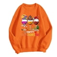 thumbnail image 5 of WEIWEN Happy Hallothanksmas Halloween Sweatshirts for Women Thanksgiving Christmas Graphic Fall Sweaters for Women Dressy Casual Long Sleeve Outfits Women's Clothing Orange, L, 5 of 5
