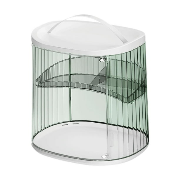 Estante de exhibición de tazas de 2 niveles, caja de cubiertos portátil para enfermería, recipiente multifuncional para tazas de agua, estante para verde