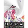 thumbnail image 7 of Tulips Spring Floral Cloth Napkins Set of 8 Reusable Dinner Napkins, Pastoral Flowers Butterfly Farmhouse Cocktail Napkin Washable Table Napkins for Wedding/Holiday Party/Baby Shower 20"x20", 7 of 7