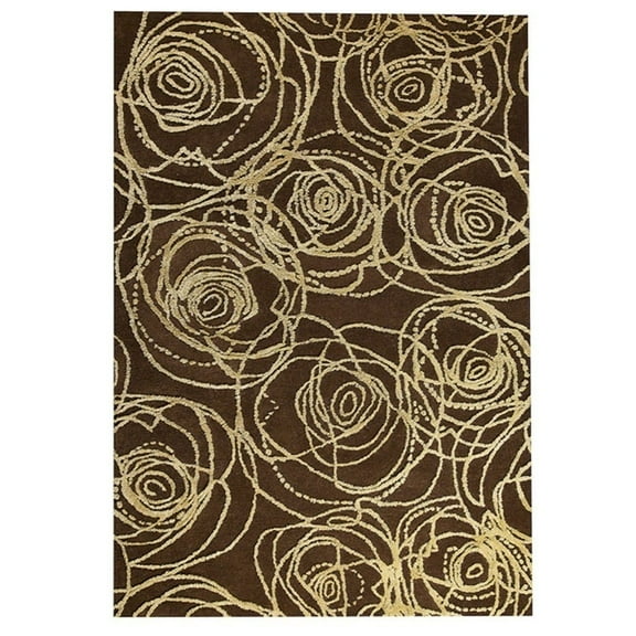 MA Trading Handmade Indo Rug (India) Brown 5'2" x 7'6" 5' x 8' Dining Room