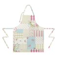thumbnail image 2 of Pioneer Flower Floral Print Pattern Apron-Garden Aprons for Women with Pockets-Cotton Linen Waterproof Kitchen Cooking Gardening Aprons Adjustable for Kitchen,Cooking,BBQ and Salon 33x27 Inch, 2 of 7