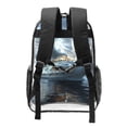 thumbnail image 2 of Honeii Fantasy Swan Yacht Design Print Clear Backpack Heavy Duty Transparent Bag 17" See Through BookBag for Women Men Adults Work Festival Sports Travel, 2 of 7