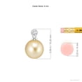 thumbnail image 3 of ANGARA Golden South Sea Cultured Pearl Pendant with Bezel Diamond in 14K White Gold for Women | June Birthstone, Birthday, Anniversary, Jewelry Gift for Women | Pearl Necklace, 3 of 7