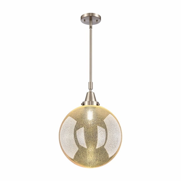 447-1S-SN-G208-12 Innovations Lighting Beacon - 1 Light Stem Hung Mini Pendant-16.13 Inch Tall and 12 Inch Wide-Brushed Satin Nickel Finish-Mercury