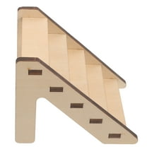 CRAFTHROU 1Pcs Small Pet Ladder Wood Staircase for Indoor .72X4.13X3.54in