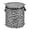 Pure White Dark Black Pattern, variant on Pop-Up Collapsible Laundry Hamper With Zippered Lid Dual Handles 50L Mexican Pattern